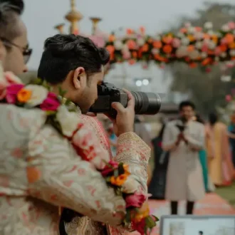 groom being photographed indian wedding ceremony